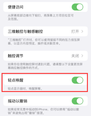 临潼苹果授权维修站分享iPhone轻点无法唤醒怎么办 