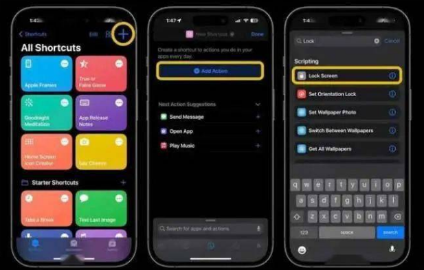 临潼苹果14锁屏维修店分享iPhone14升级iOS16.4后如何创建锁屏快捷方式 